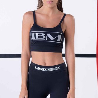 Sportovní podprsenka Silver Details Black - LABELLAMAFIA - Velikost L