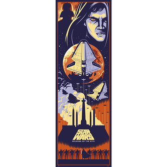 Plakát na dveře Star Wars|Hvězdné války: Epizoda III (53 x 158 cm) 150 g