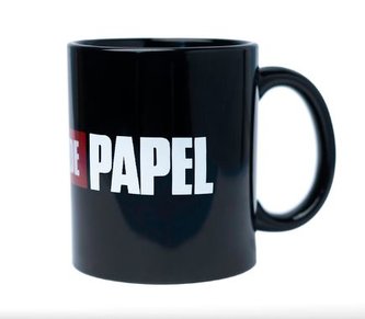 Keramický hrnek La Casa De Papel|Papírový dům: Logo (objem 300 ml) černý