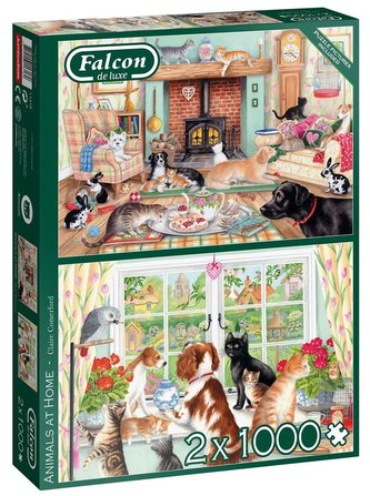 Puzzle 2x1000 Falcon Zwierzęta domowe G3