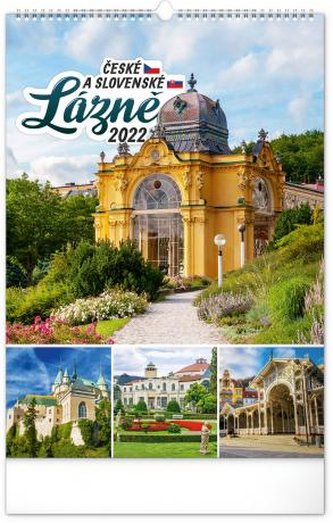 Kalendář 2022 nástěnný: České a slovenské lázně, 33 × 46 cm