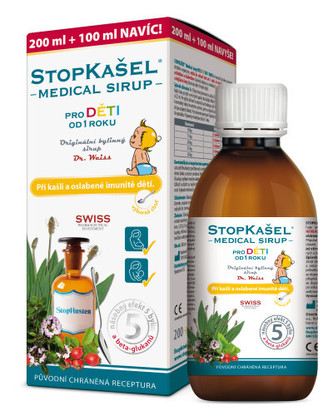 Simply You STOPKAŠEL Medical sirup OD 1 ROKU 200+100ml NAVÍC