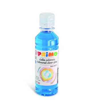 Barevné tekuté transparentní lepidlo PRIMO, 240ml, modré