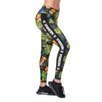 Dámské legíny High Waist Performance green - NEBBIA - Velikost M