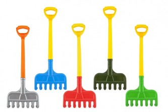 Hrábě/Hrabičky na písek plast 5 barev 23x64x5cm