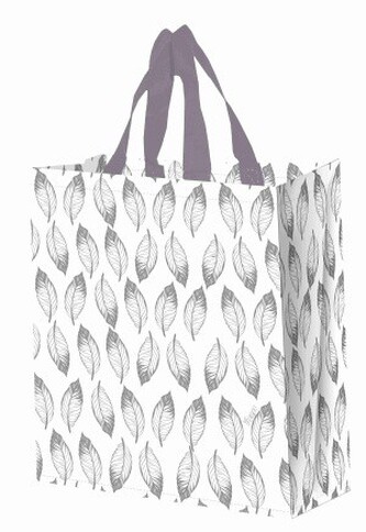 KPPS Taška lamino 14 L Lístky stříbrné