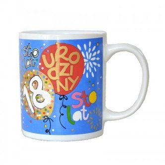 Kubek Q 771 Urodziny 18 balony