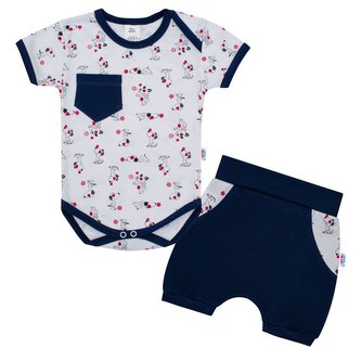 2-dílná letní bavlněná souprava New Baby Perfect Summer dog - velikost 56 (0-3m)