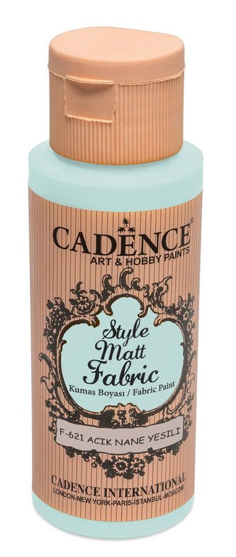 Textilní barva Cadence Style Matt Fabric - světlá mátová / 50 ml Textilní barva Cadence Style Matt Fabric - světlá mátová / 50 ml