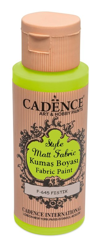 Cadence Klasická textilní barva Style Matt Fabric 50 ml - pistáciová zelená Cadence Klasická textilní barva Style Matt Fabric 50 ml - pistáciová zelená