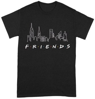 Pánské tričko Friends|Přátelé: Logo & Skyline (M) černé bavlna