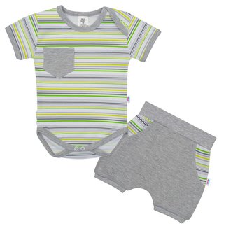 2-dílná letní bavlněná souprava New Baby Perfect Summer stripes - velikost 68 (4-6m)