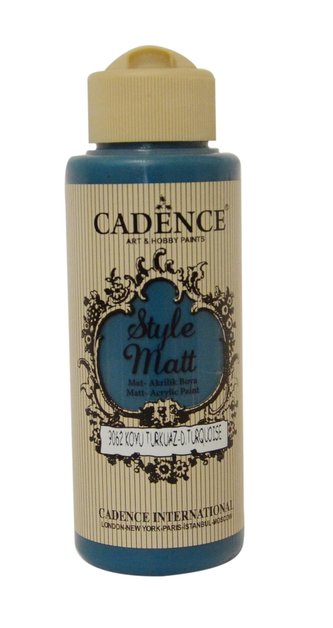 Matná akrylová barva Cadence Style Matt - tmavá tyrkysová / 120 ml