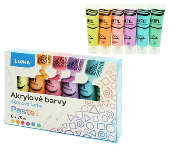 Barvy  akrylové sada PASTEL LUMA 6 barev 75ml