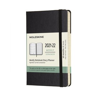 Moleskine Plánovací zápisník 2021-2022 tvrdý černý S