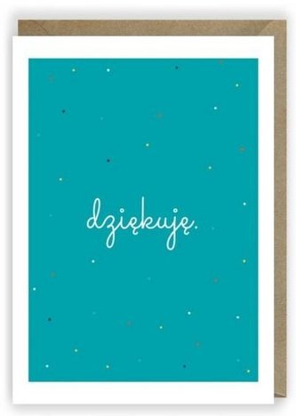 Kartka okolicznościowa, eko koperta Dziękuję K002
