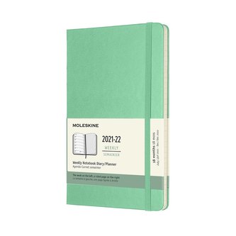 Moleskine Plánovací zápisník 2021-2022 tvrdý zelený L