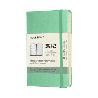 Moleskine Plánovací zápisník 2021-2022 tvrdý zelený S