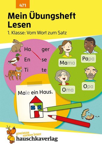 Mein Übungsheft Lesen - 1. Klasse: Vom Wort zum Satz, A5-Heft