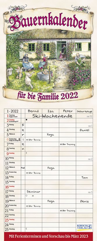Bauernkalender 2022