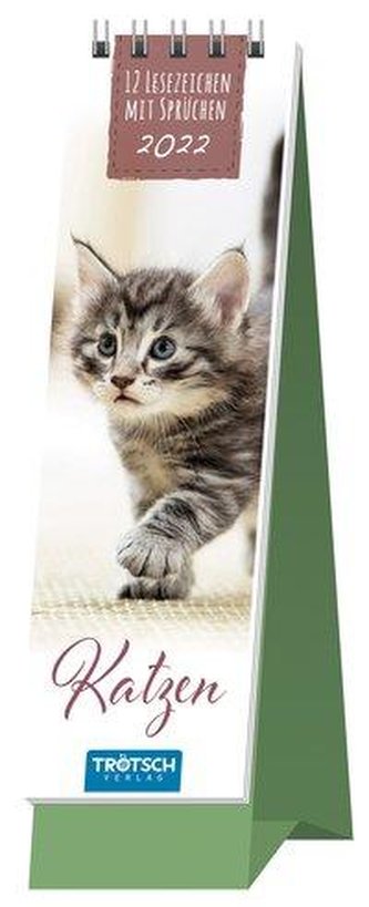 Lesezeichenkalender \"Katzen\" 2022