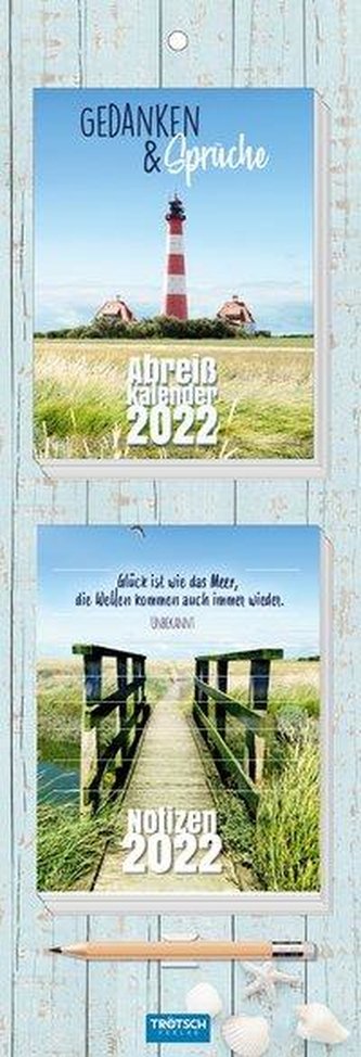 Abreisskalender mit Notizblock 2022