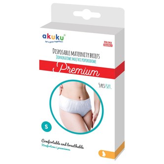 Jednorázové poporodní kalhotky Akuku PREMIUM vel. S 5ks - velikost S
