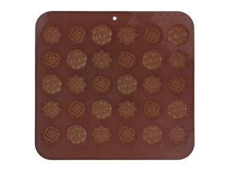 Forma na pečení ORION Kytičky 30 silikon hnědá