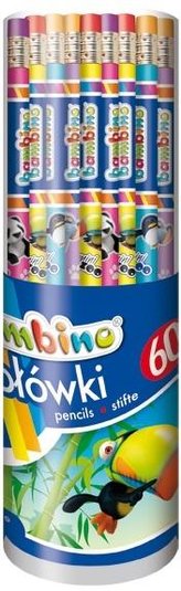 Ołówki z gumką (60szt) BAMBINO
