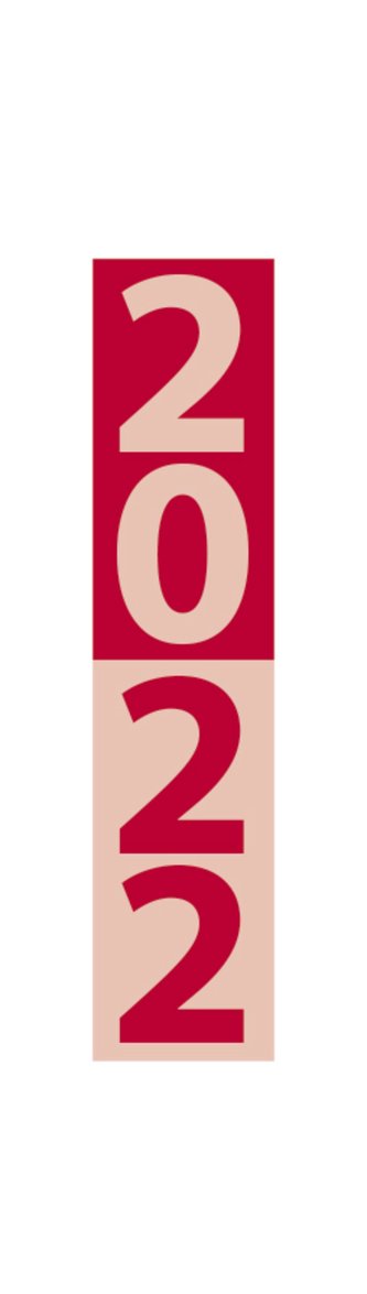 Streifenplaner Mini Rot 2022