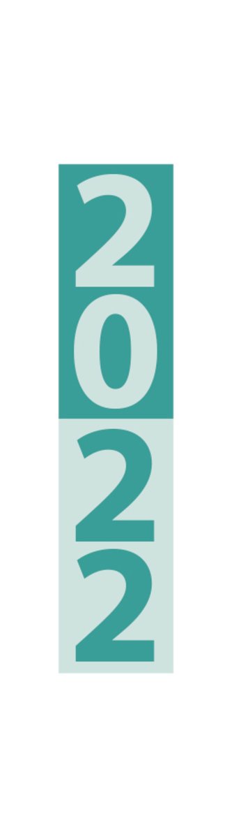 Streifenplaner Mini Türkis 2022