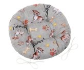 Sedák EMA kulatý prošívaný - pejsek - průměr 40 cm