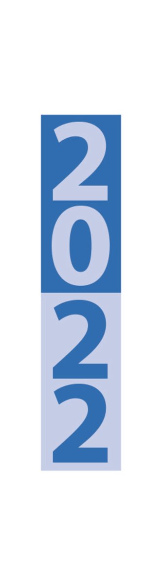 Streifenplaner Mini Blau 2022