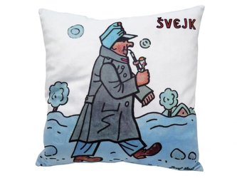 Švejk v zimě/ Polštář 30x30cm