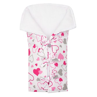 Klasická šněrovací zavinovačka New Baby JACKET růžová srdíčka