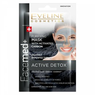 FACEMED+ maska na tvář s aktivním uhlí 2X5 ml