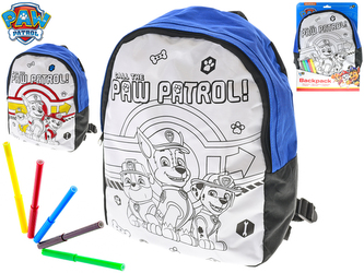 Batoh vybarvovací Paw Patrol 32cm + fixa 5ks v krabičce