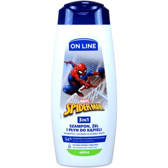 On line kids 3v1 šampon, pěna a sprchový gel Disney Spiderman 400 ml