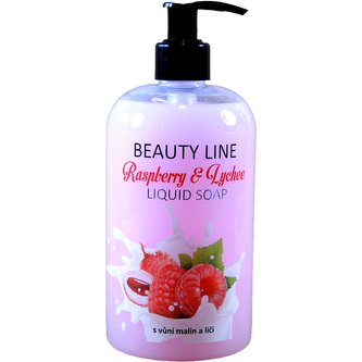 Beauty line tekuté mýdlo s dávkovačem Raspberry Lichee 500 ml