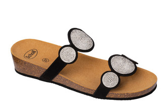 Scholl Zdravotní obuv - SHARON 2 STR MicroStrass-W - Black 39