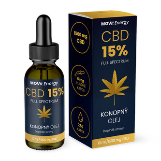MOVit Energy CBD 15% Full Spectrum konopný olej 10 ml