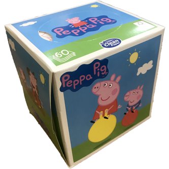 Kapesníky Peppa Pig v krabičce 60 s potiskem 3 vrstvé