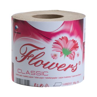 Toaletní papír Flowers classic solo 1 vrstvý 105 g