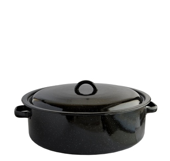 Kastrol s poklicí smalt černý 38 cm 14 L Kastrol s poklicí smalt černý 38 cm 14 L