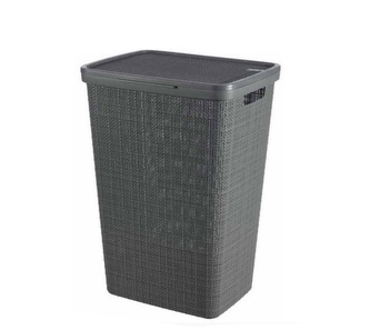 Koš na špin prádlo JUTE 58l 43x60x34cm tmavě šedá