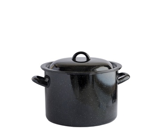 Hrnec s poklicí smalt černý 24 cm 7,5 L