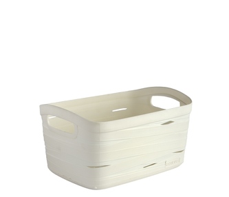 Košík RIBBON dvě ucha XS 22x12x16cm bílý