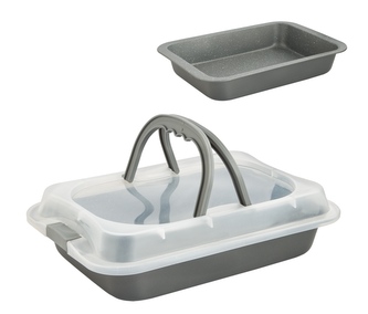 Forma na dort s plast.víkem 36,3x24,5xh5,5cm