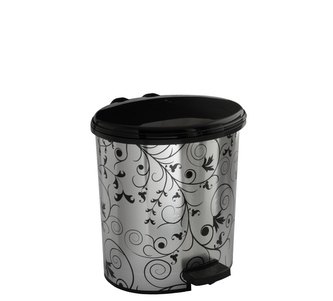 Odpadkový koš pedál  6l dekor listy