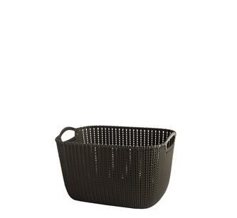 Košík KNIT obdélník 3L hnědý 25x17x13cm